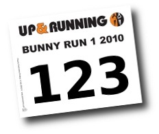 Race numbers from Up & Running